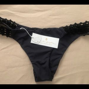 Spiritual Gangster Bikini Bottoms black and knit